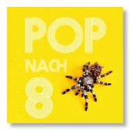 Pop-nach-8-Logo und Vogelspinne