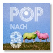 Pop nach 8 Logo und zwei Schafe