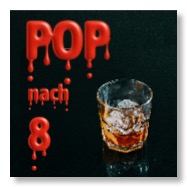 Ein Glas und das Pop-nach-8-Logo