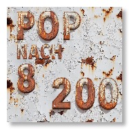 Pop nach 8 Logo und eine verrostete 200 