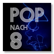 Pop-nach-8-Logo for abstraktem Neonlicht
